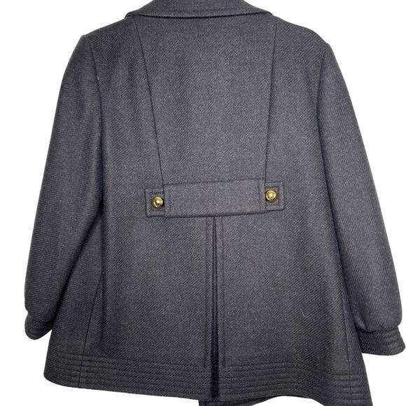 COACH 1941 Grey PeaCoat Wool Blend Size Medium - Picture 5 of 14